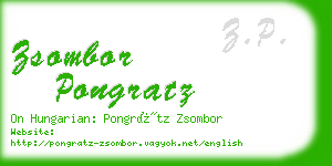 zsombor pongratz business card